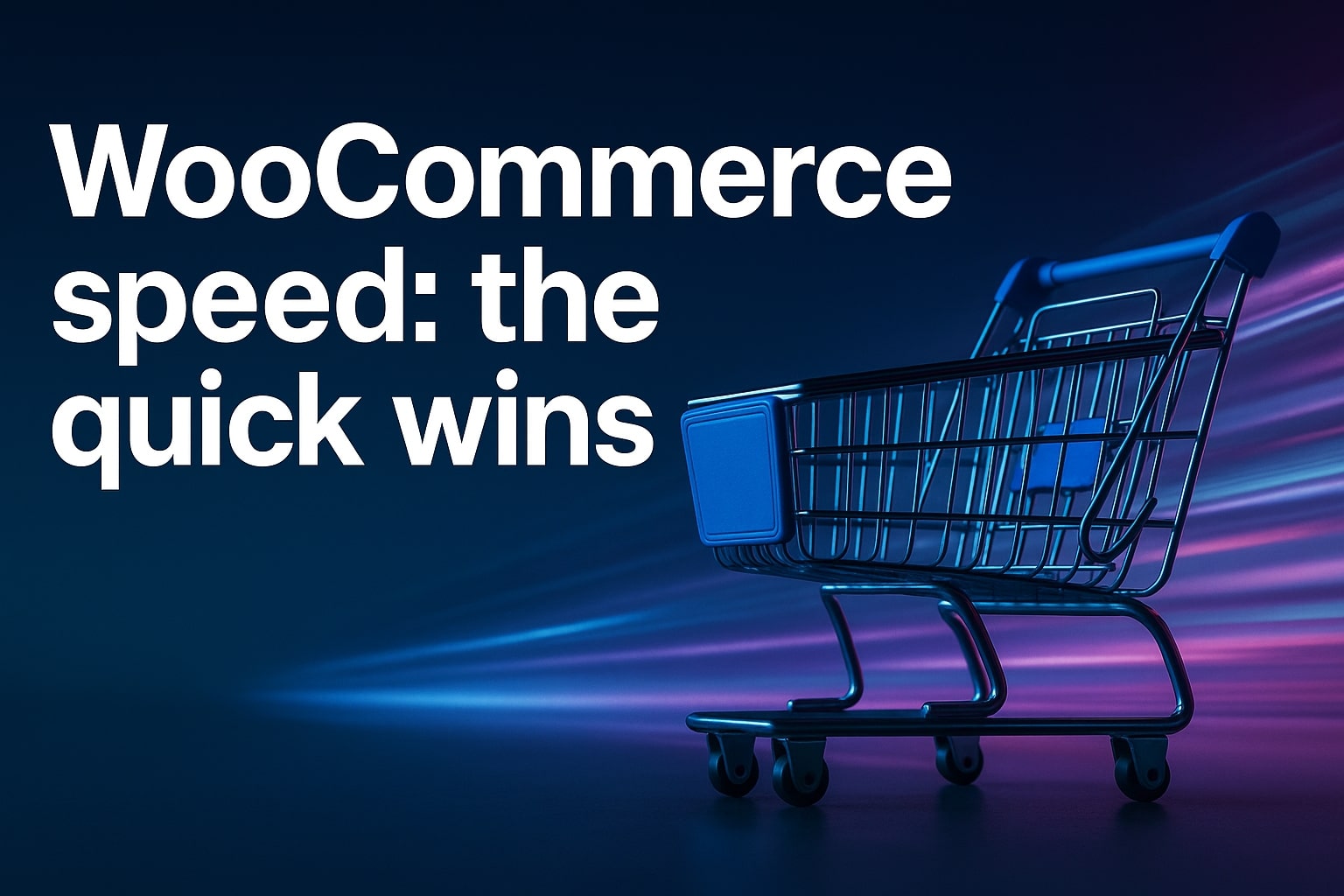 WooCommerce speed, the quick wins